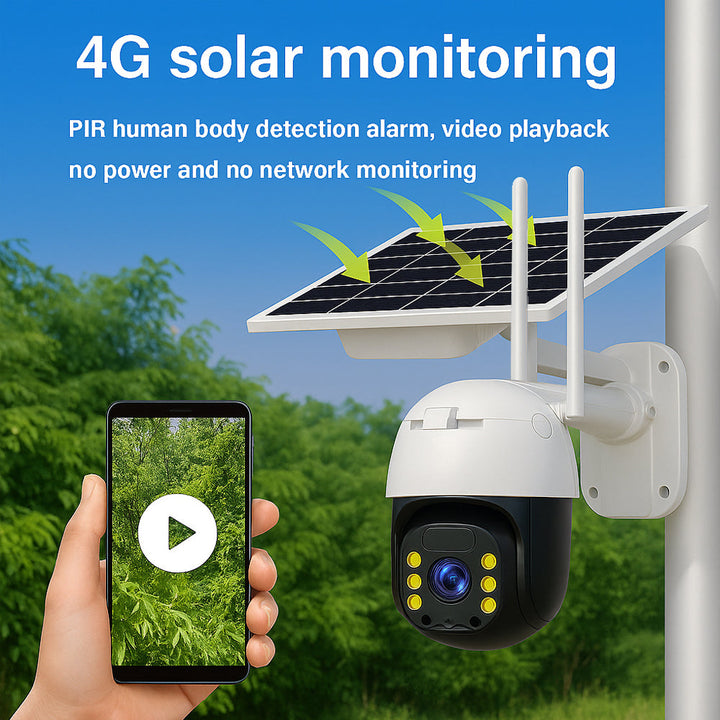 Trådløst overvåkningskamera – solenergidrevet – 2K Full HD | Luvikno