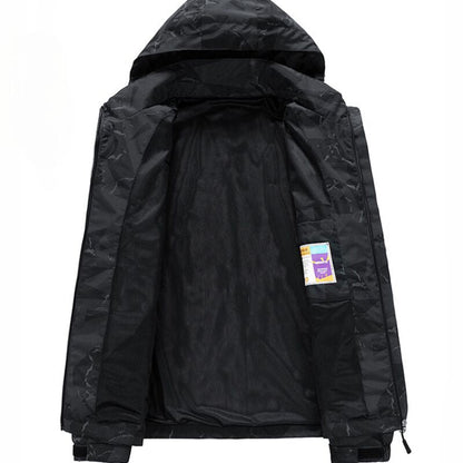 Luvik | Luvik Hiihtotakki vetoketjulla urheilullisella tyylillä, jossa on kirjaimellinen painatus