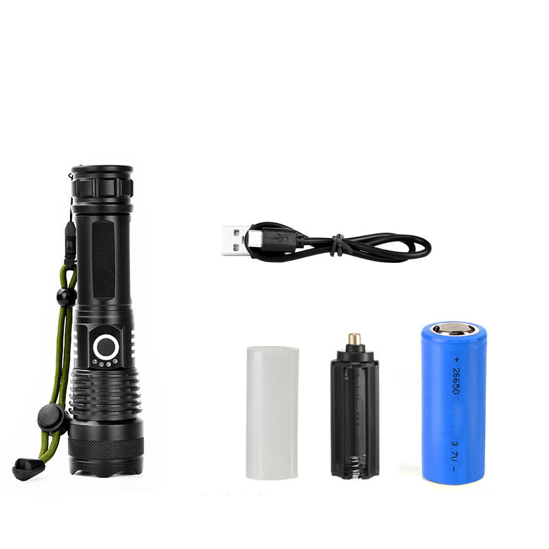 Taktisk oppladbar laser LED lommelykt | luvikno