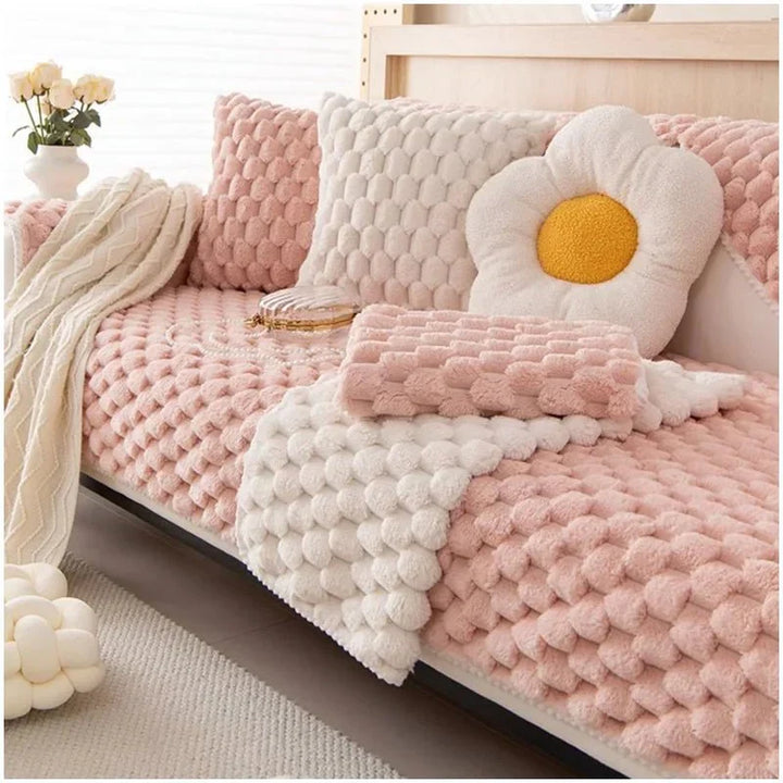 Pastellfarge Tykk Plush Sofa Teppet for Koselig Komfort | Luvikno