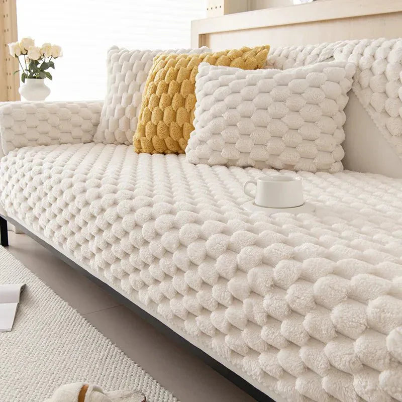 Pastellfarge Tykk Plush Sofa Teppet for Koselig Komfort | Luvikno