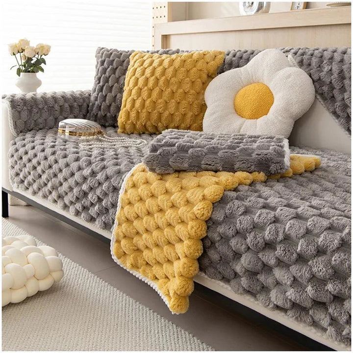 Pastellfarge Tykk Plush Sofa Teppet for Koselig Komfort | Luvikno