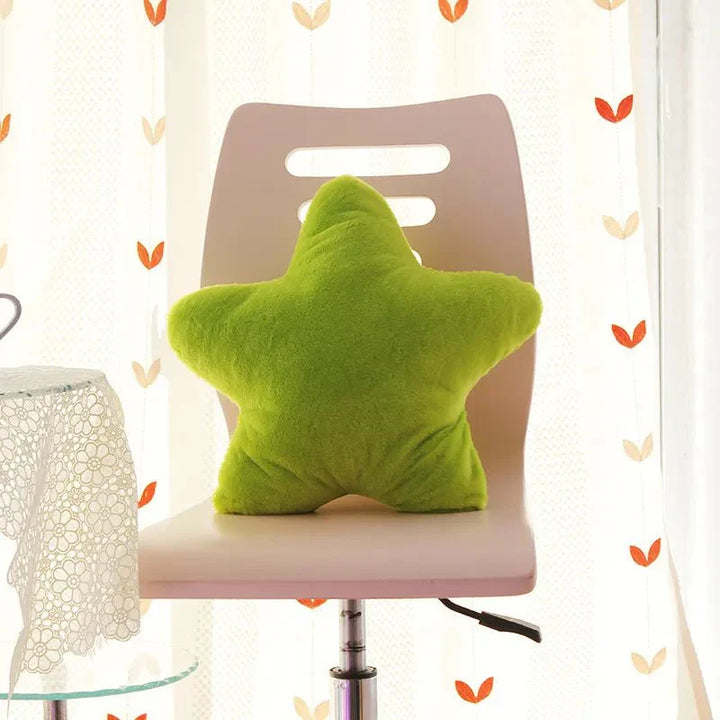 Pastellfarget stjerneformet myk pute 40x40cm polyester | Luvikno