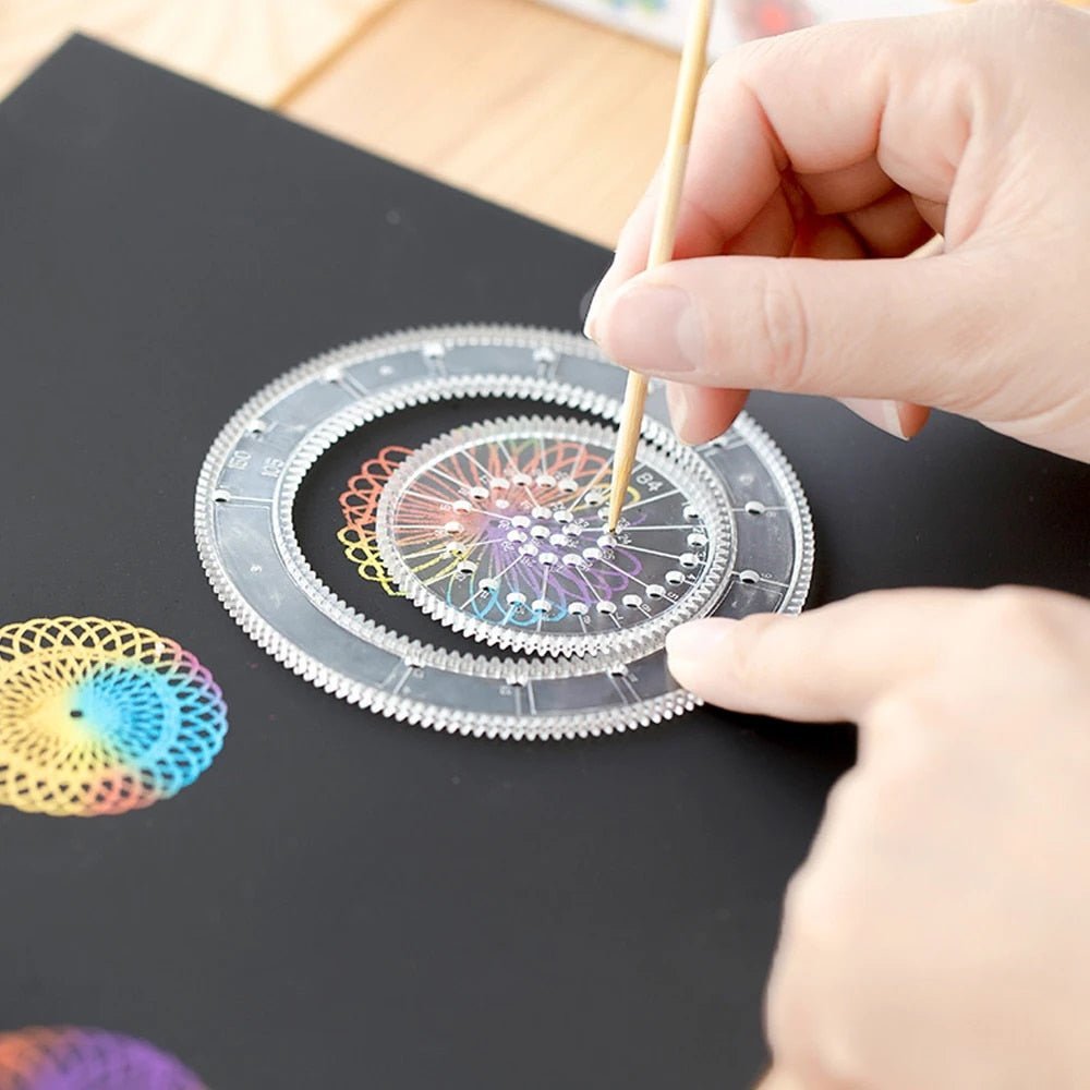 Luvikno | Spirograph Tegnesett - Kunstnerisk Presisjon - Blændende Kreasjoner !
