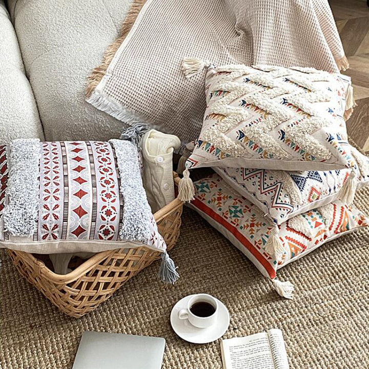 Boho fôret frynse kast puteomslag | Luvikno