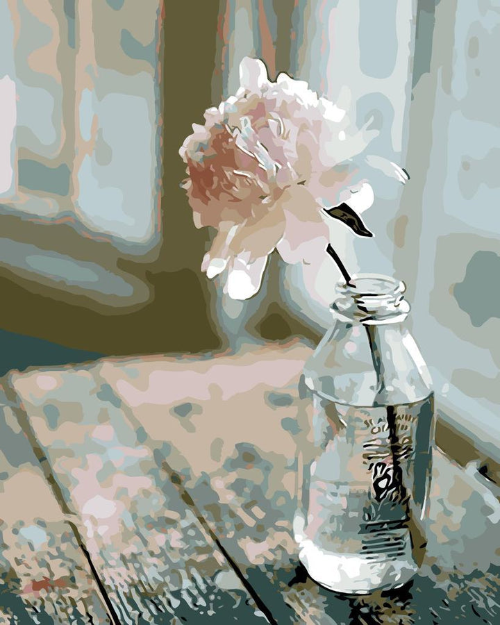 Lonely Peonie - Van-Go Male-For-Nummer Kit | Luvikno