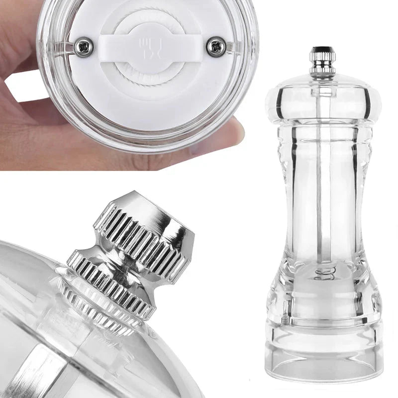 Pepper Grinder Akryl Salt- og Pepperkverner Justerbar Grovhet | Luvikno