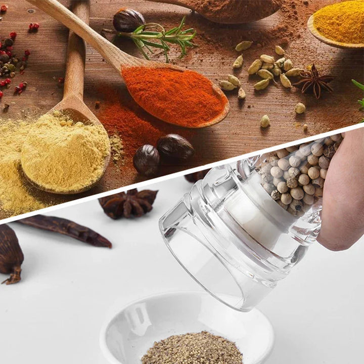 Pepper Grinder Akryl Salt- og Pepperkverner Justerbar Grovhet | Luvikno