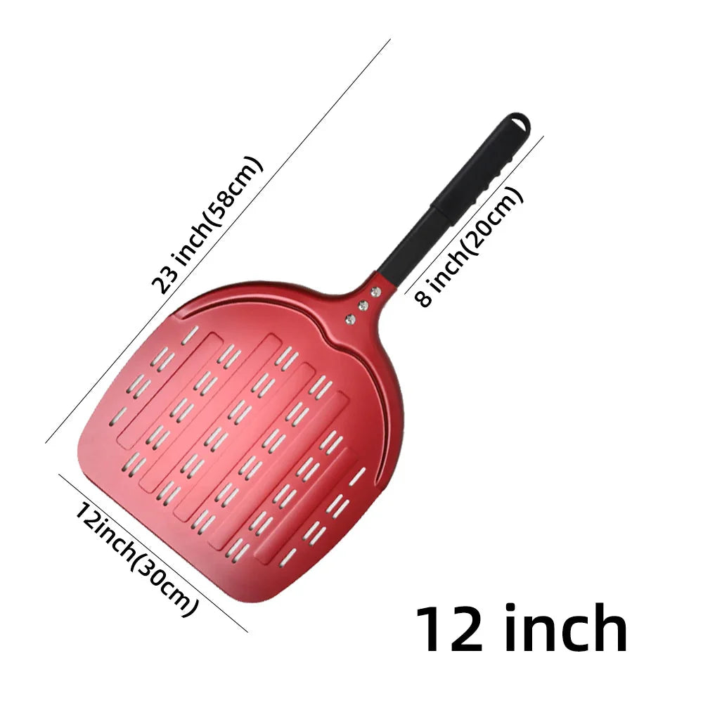 Perforert Spade Paddle Pizzaovn Vendekost Hard Anodisert Pizza Verktøy | Luvikno