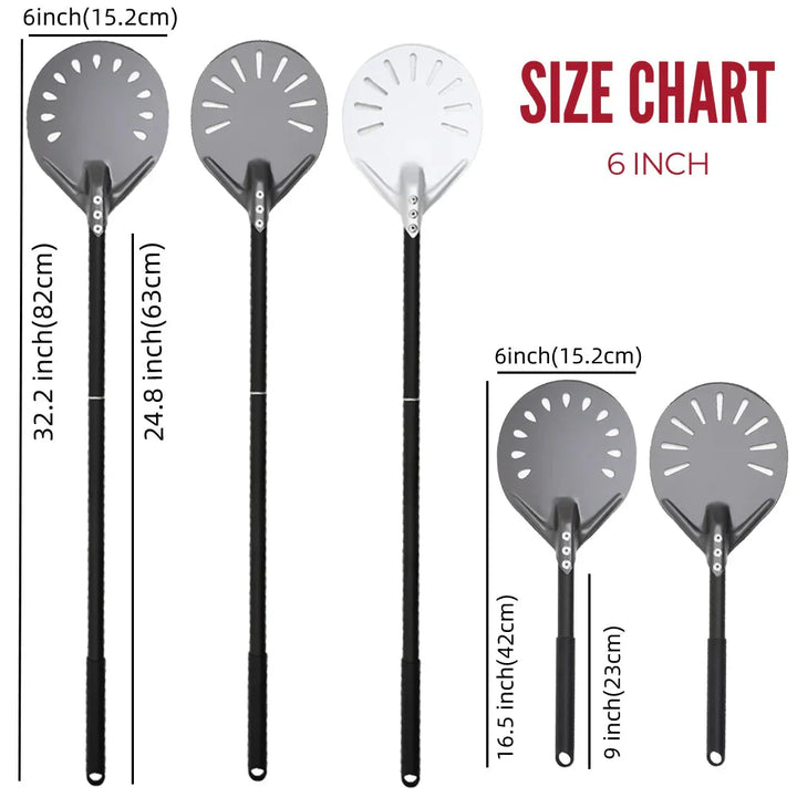 Perforert Spade Paddle Pizzaovn Vendekost Hard Anodisert Pizza Verktøy | Luvikno