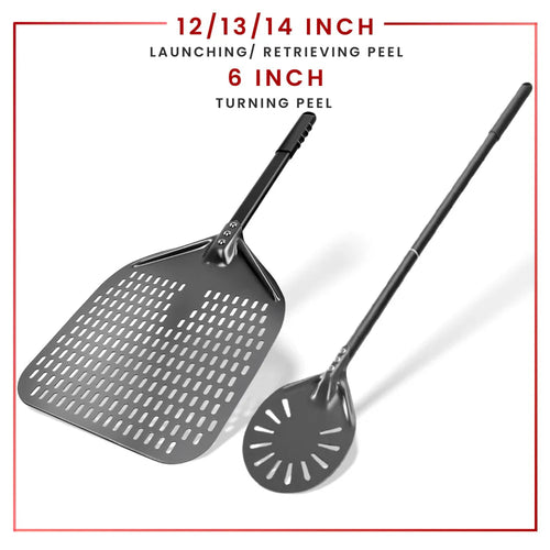 Perforert Spade Paddle Pizzaovn Vendekost Hard Anodisert Pizza Verktøy | Luvikno