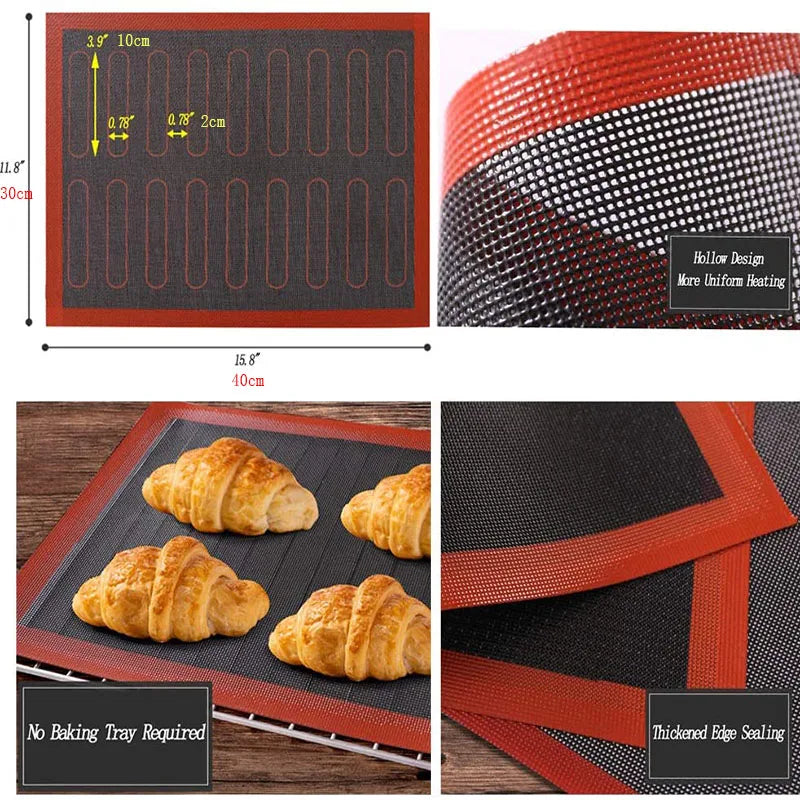 Perforert Silikon BakeMat Non-Stick Ovnsark Liner Bakeverktøy | Luvikno