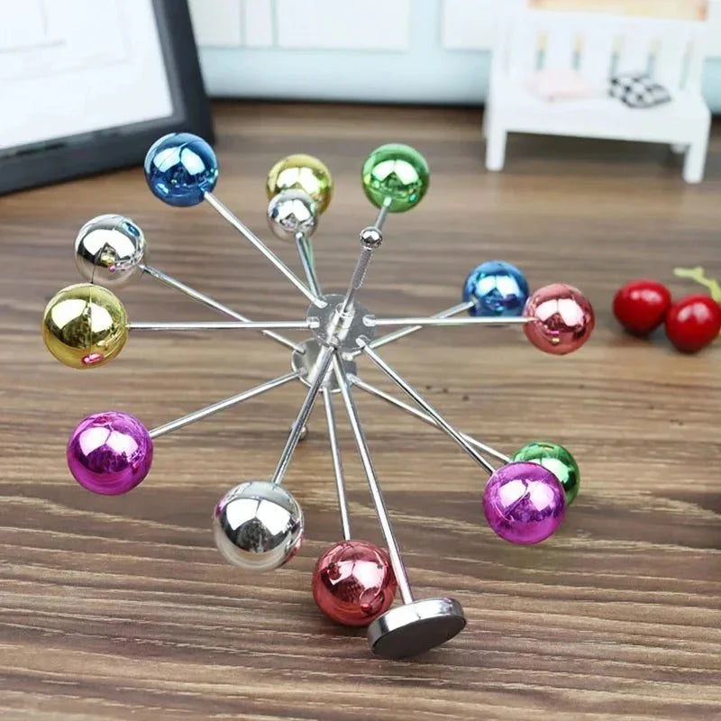 Perpetual Motion Ferris Wheel Desk Ornament in Metal Modern Style | Luvikno