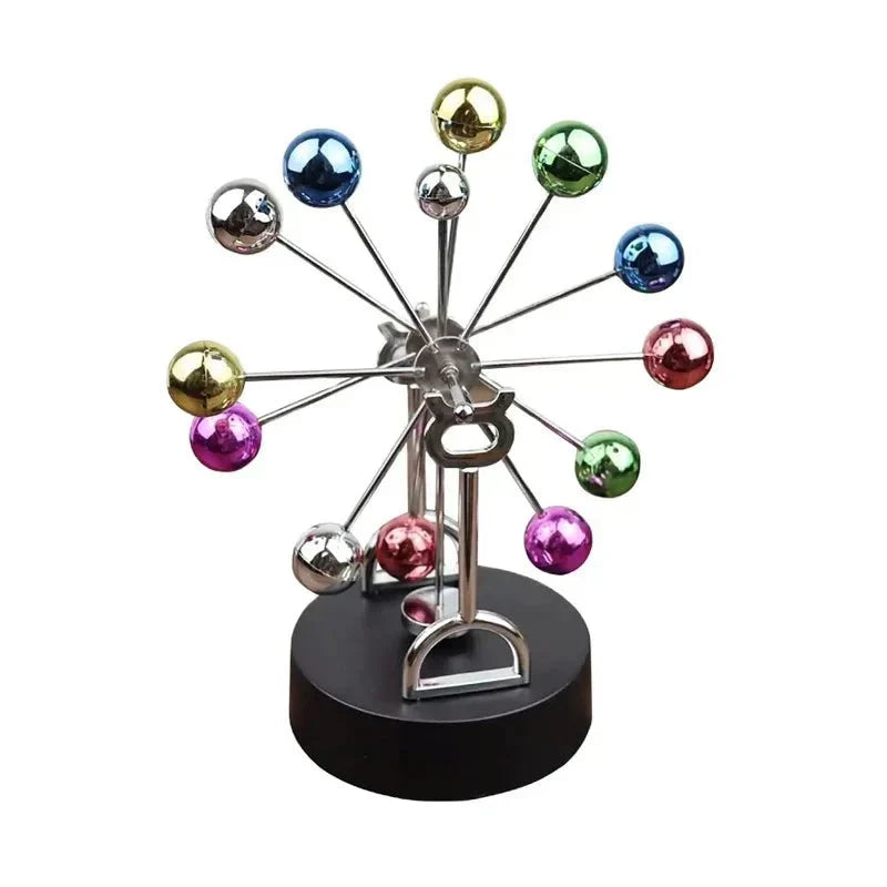 Perpetual Motion Ferris Wheel Desk Ornament in Metal Modern Style | Luvikno