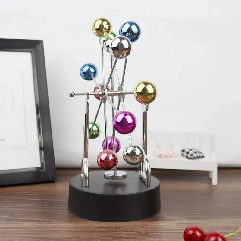 Perpetual Motion Ferris Wheel Desk Ornament in Metal Modern Style | Luvikno