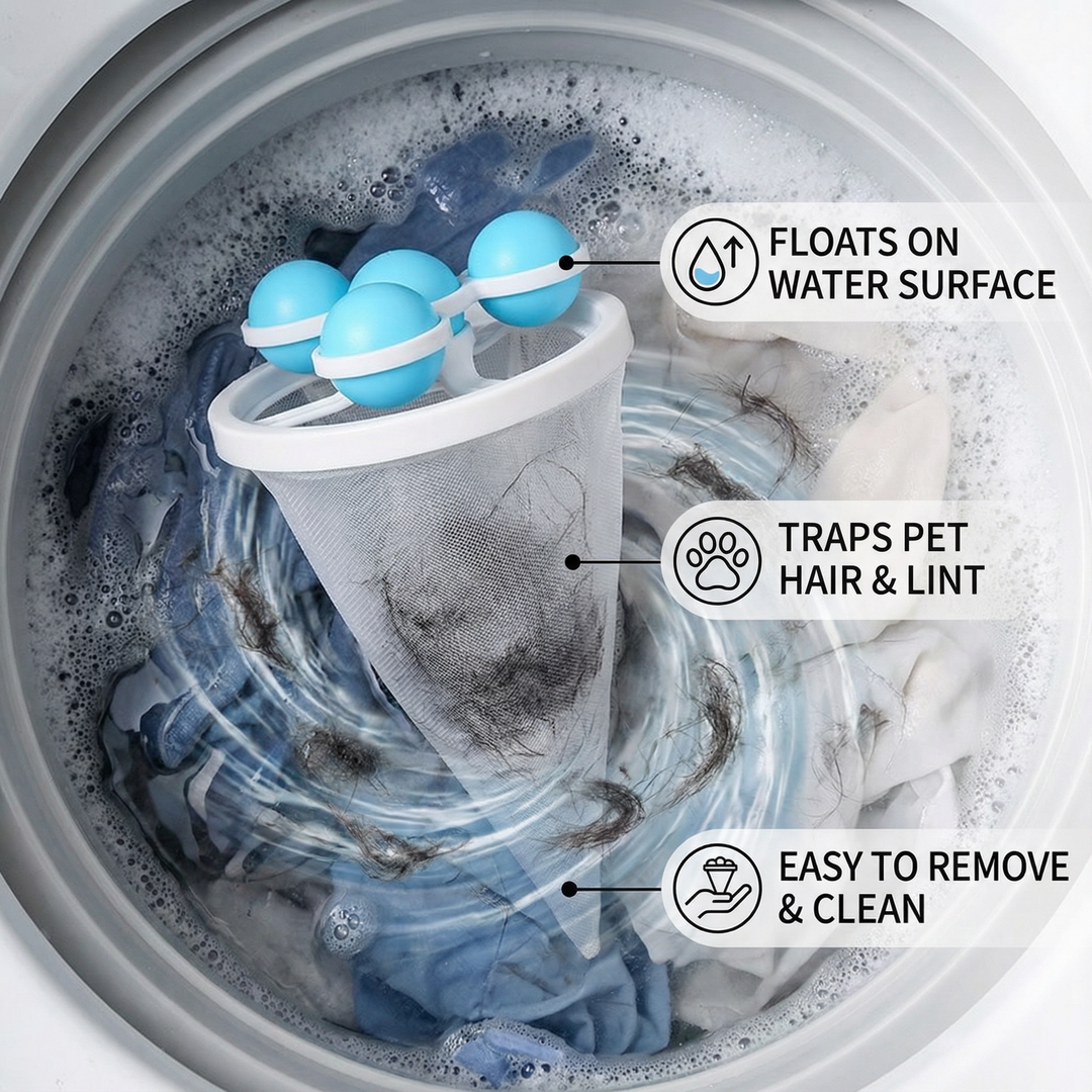 Pet Hair Laundry Filter for Washing Machines – Gjenbrukbart Nett Fangstskål