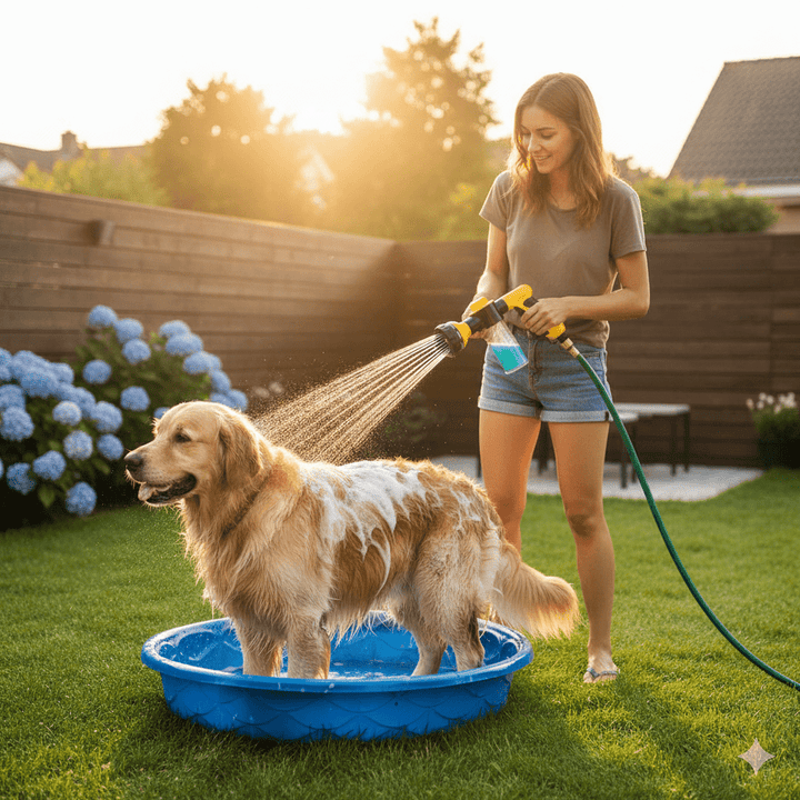 Luvikno | PetWash 360° – Høytrykk Hundebad Spray med 3 Moduser & Vannkontroll