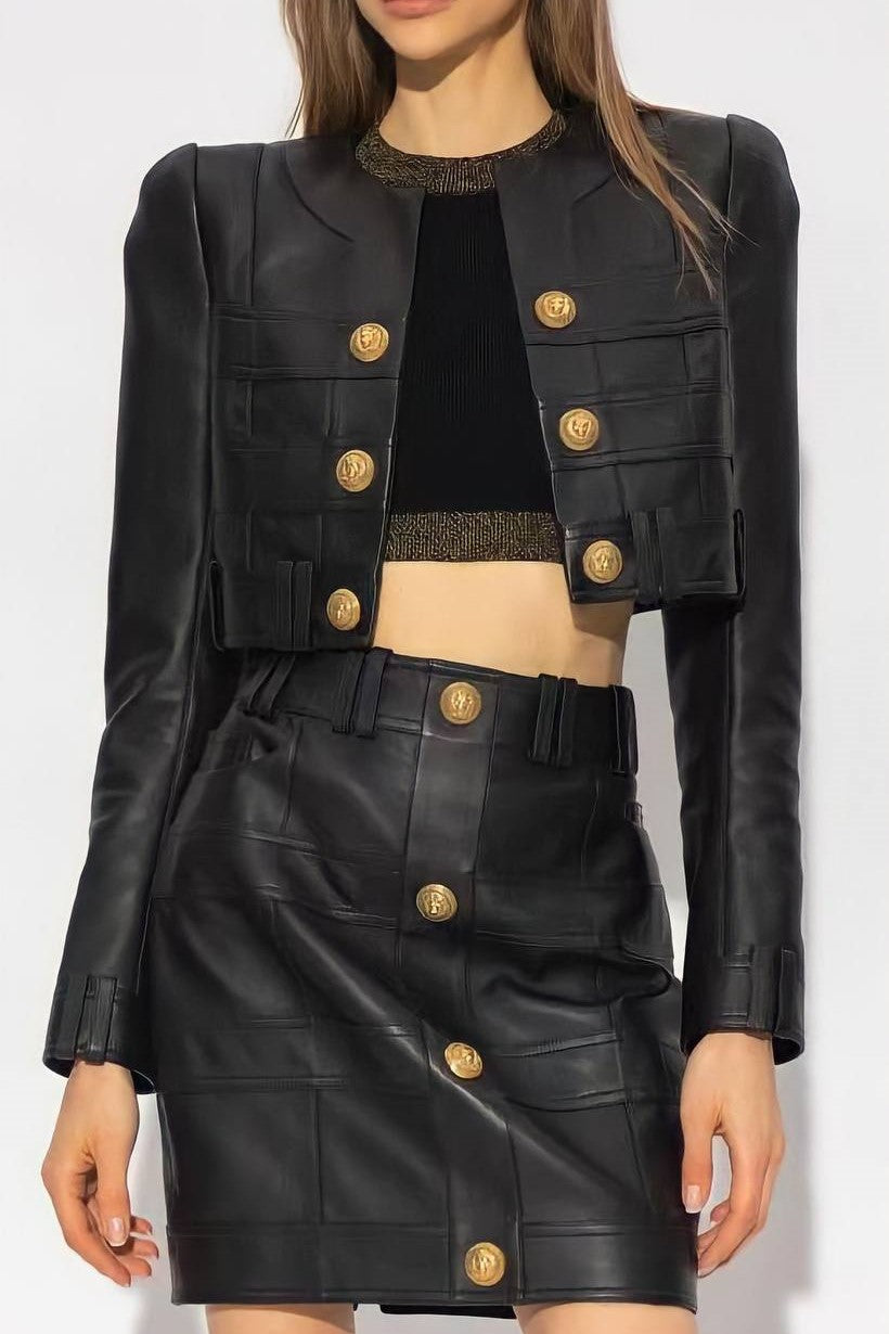 Luvik | Pu Takki & Minihame Setti