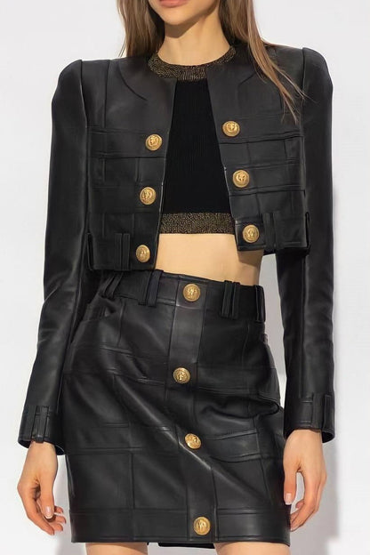 Luvik | Pu Takki & Minihame Setti