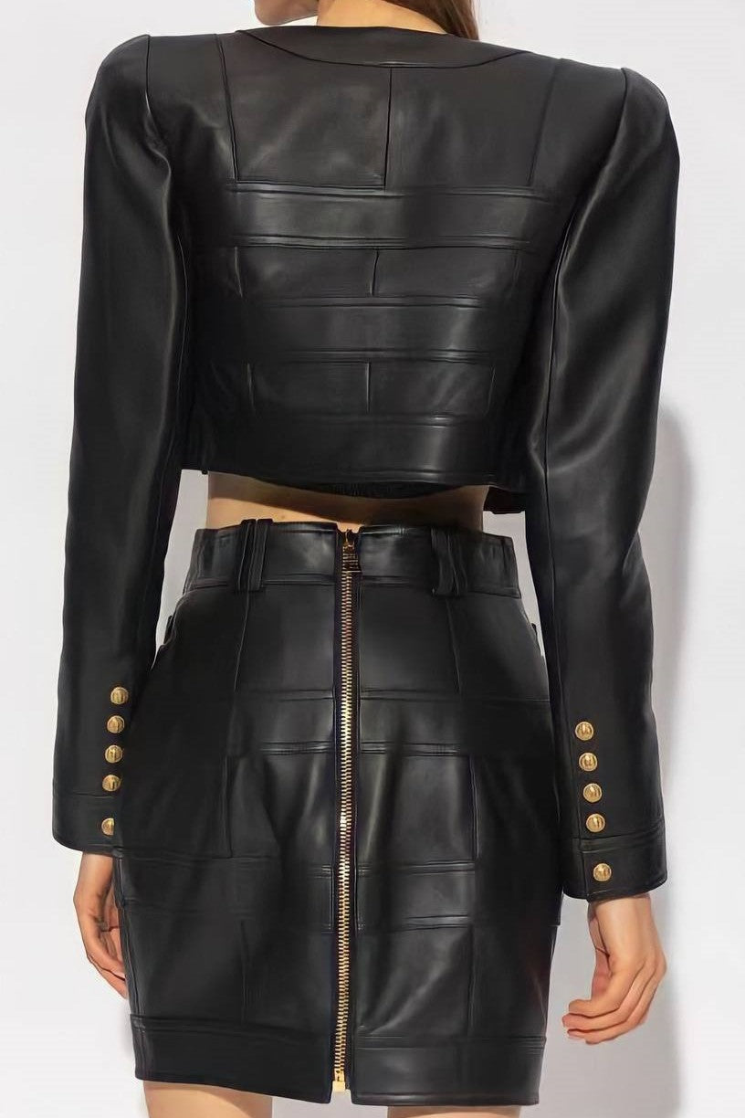 Luvik | Pu Takki & Minihame Setti