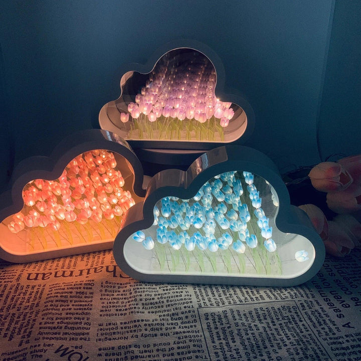 Tulip Cloud LED Speil – Magisk Lys & Dekorativ Design | Luvikno