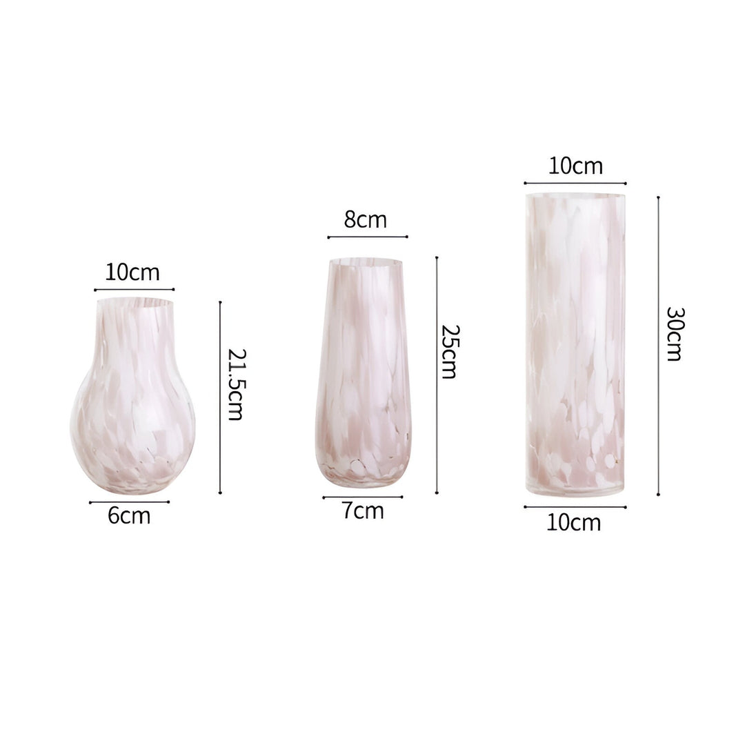 Rosa Marmor Effekt Glass Vase - Amerikansk Stil Hydroponisk Dekor | Luvikno