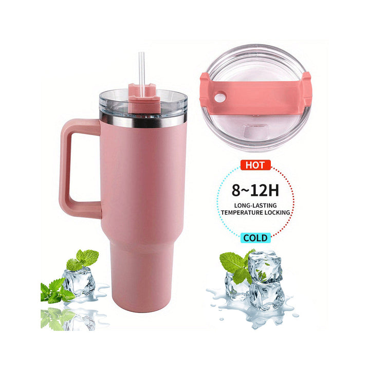 Tumbler Termokopp 1200 ml med håndtak, lokk og sugerør | Luvikno
