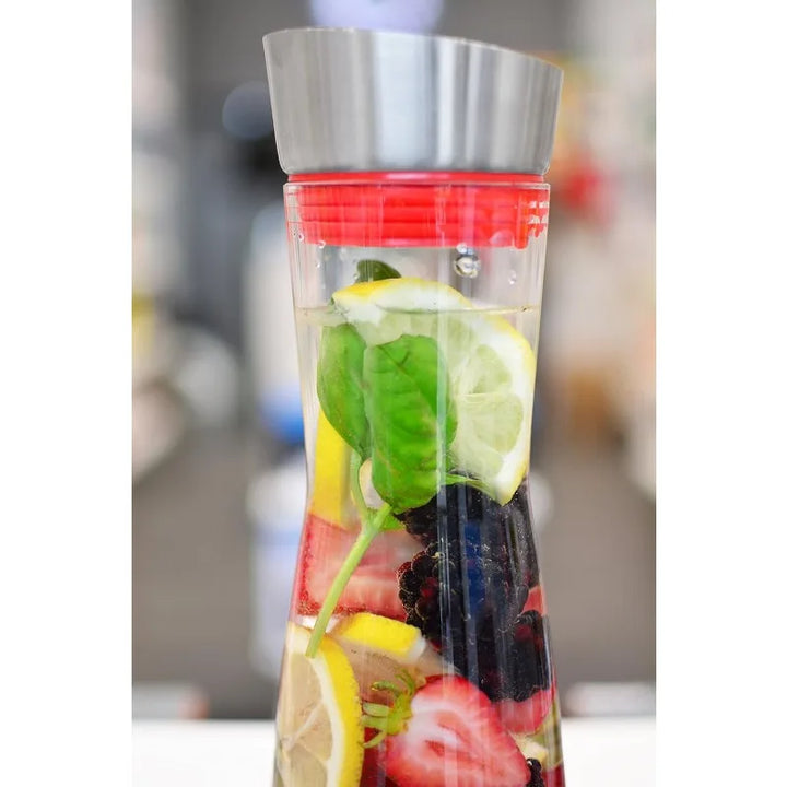 Kanne med lokk Juice Klar glass Drink Infusert glassvannkanne | Luvikno