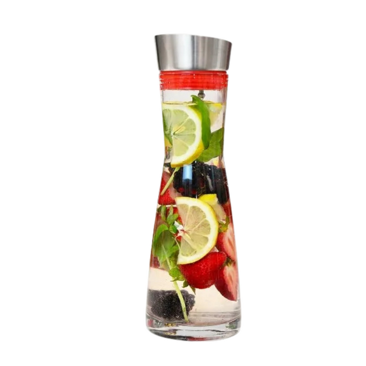 Kanne med lokk Juice Klar glass Drink Infusert glassvannkanne | Luvikno