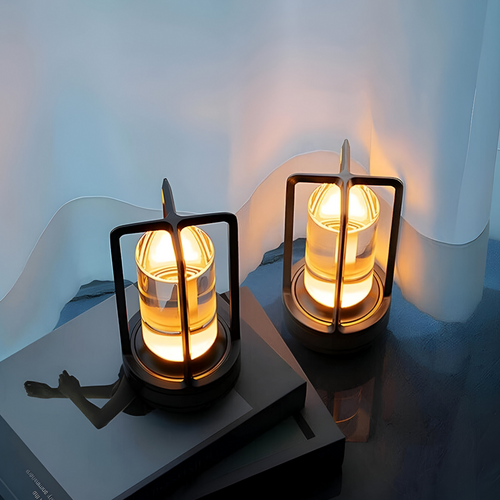ElegantLight - Vanntett Bærbar Bordlampe med Dimmbar LED-Belysning for Innendørs og Utendørs | Luvikno
