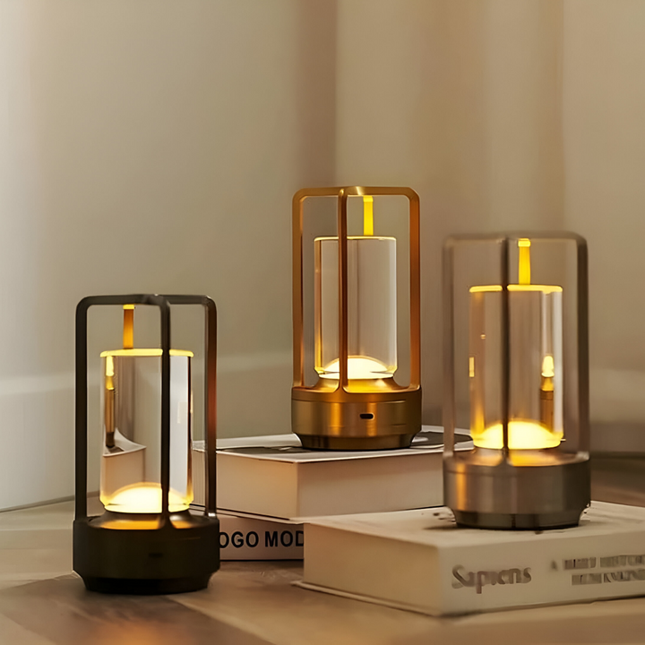 ElegantLight - Vanntett Bærbar Bordlampe med Dimmbar LED-Belysning for Innendørs og Utendørs | Luvikno