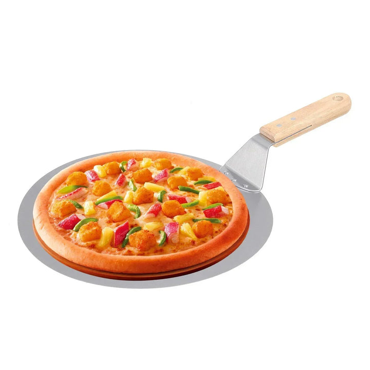 Pizza Spade Bakeredskaper Rustfritt Stål Trehåndtak Pizzaspade Rund | Luvikno