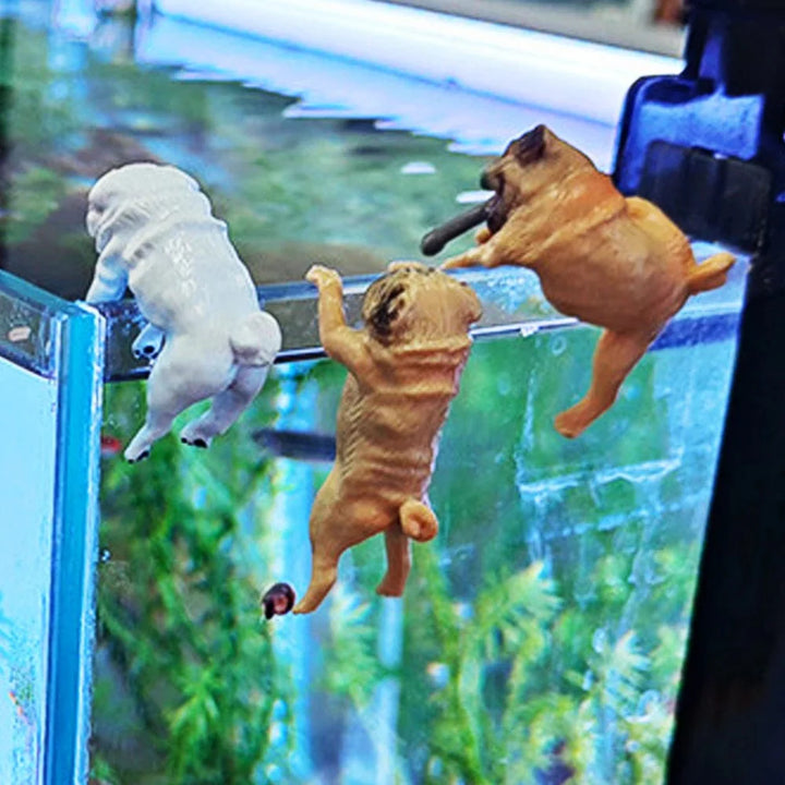 1-3Pcs Mini Cartoon Hund Ornament Harpiks Figur Figur DIY Håndverk Statue for Fiskebowl Fisketank Akvarium Tilbehør Hjem Deko | Luvikno