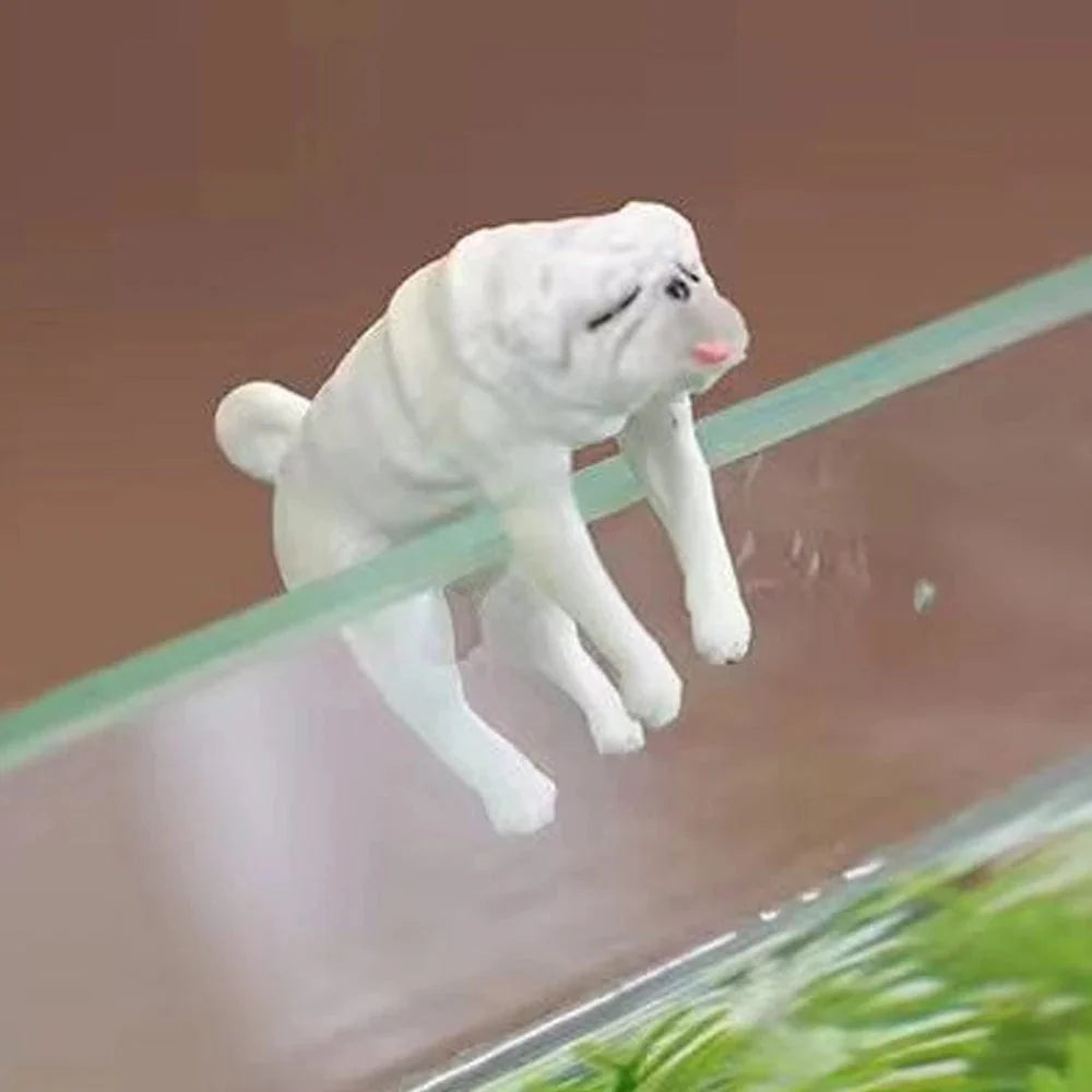 1-3Pcs Mini Cartoon Hund Ornament Harpiks Figur Figur DIY Håndverk Statue for Fiskebowl Fisketank Akvarium Tilbehør Hjem Deko | Luvikno