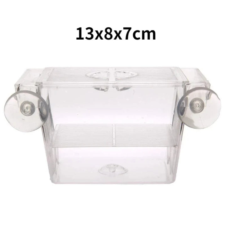 Akvarium Avls Incubator Isolasjon Boks Dobbel Lag 4 Rom Transparent Akryl Selv Flytende Fisk Klokke Boks Fisk Tank | Luvikno