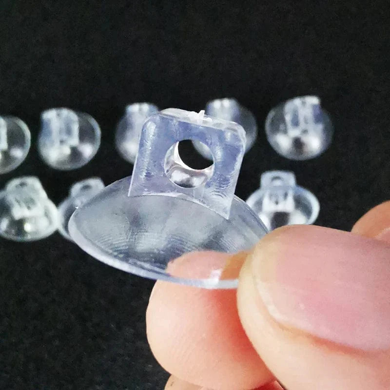 10Pcs Svart Akvarium Sugekop Luftslange Holder Sugekopp for Fiskekar Pumpe Oksygen Luftslange Festeklips Tilbehør For Akvarium | Luvikno