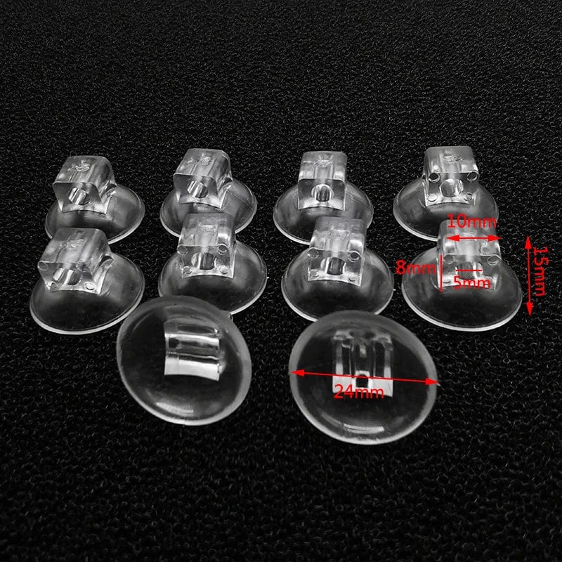 10Pcs Svart Akvarium Sugekop Luftslange Holder Sugekopp for Fiskekar Pumpe Oksygen Luftslange Festeklips Tilbehør For Akvarium | Luvikno