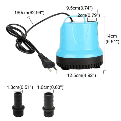 110v 220v Fisketank Nedsenkbar Vannpumpe Bunnsuger Pumpe Bunnfilter Gjødsel For Fisketank, Dam, Akvarium, Fontene | Luvikno