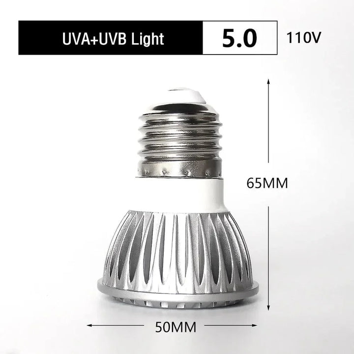 UVA + UVB LED Reptile Light Skilpad Solbadeplattform Full Spectrum Sollampe Solbade Varmlampe for Lizard Reptiler og Amfibier | Luvikno