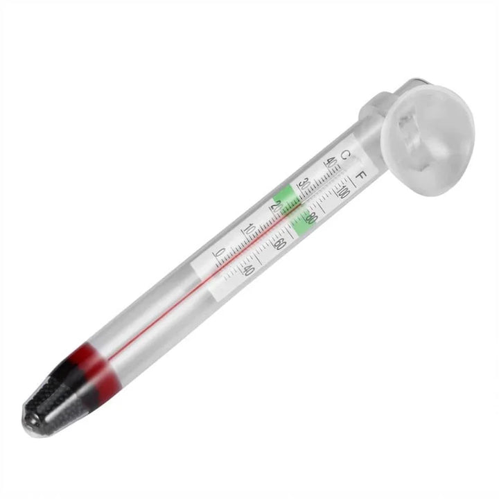 Flytende akvarietermometer fisketank glass temperaturmåler med sugekopp Fahrenheit Celsius tilbehør | Luvikno