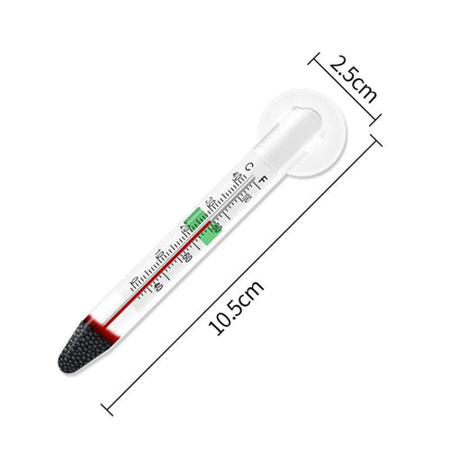 Flytende akvarietermometer fisketank glass temperaturmåler med sugekopp Fahrenheit Celsius tilbehør | Luvikno
