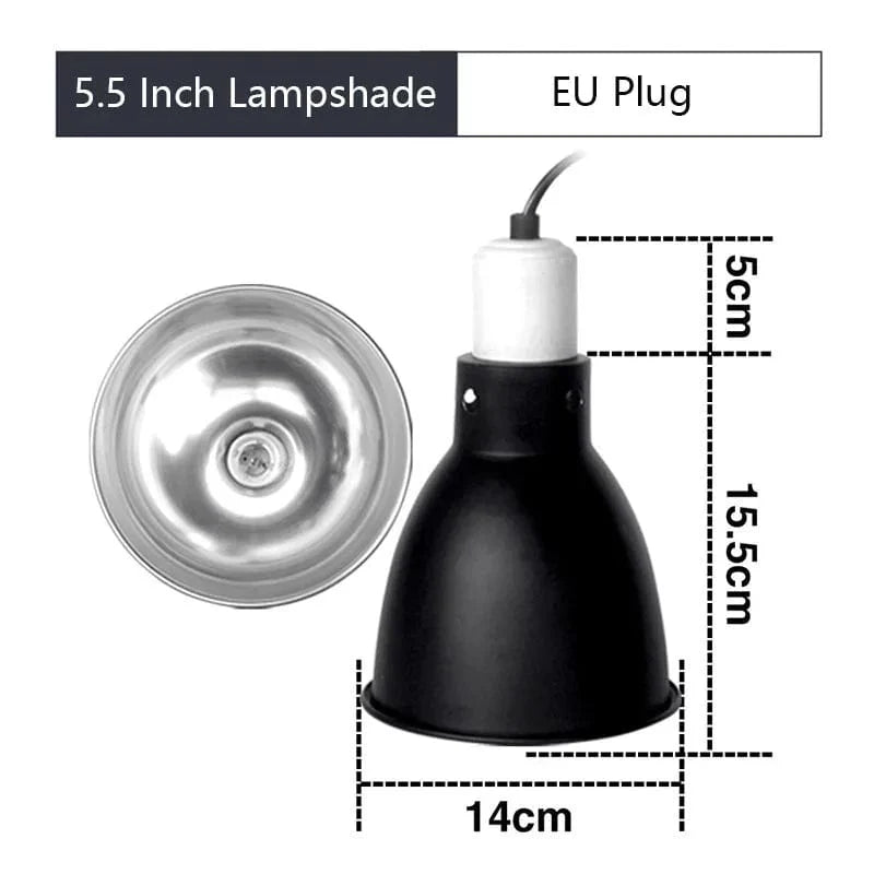 5.5 Tommer Dyp Dome Reptil Lys Armatur Reptil Lampeskjerm Armatur Slanger Pursedyr Geckoer Terrarier Anti-brenne Beskyttelseskjerm | Luvikno