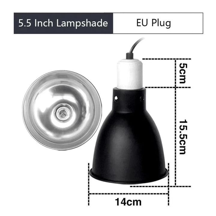 5.5 Tommer Dyp Dome Reptil Lys Armatur Reptil Lampeskjerm Armatur Slanger Pursedyr Geckoer Terrarier Anti-brenne Beskyttelseskjerm | Luvikno