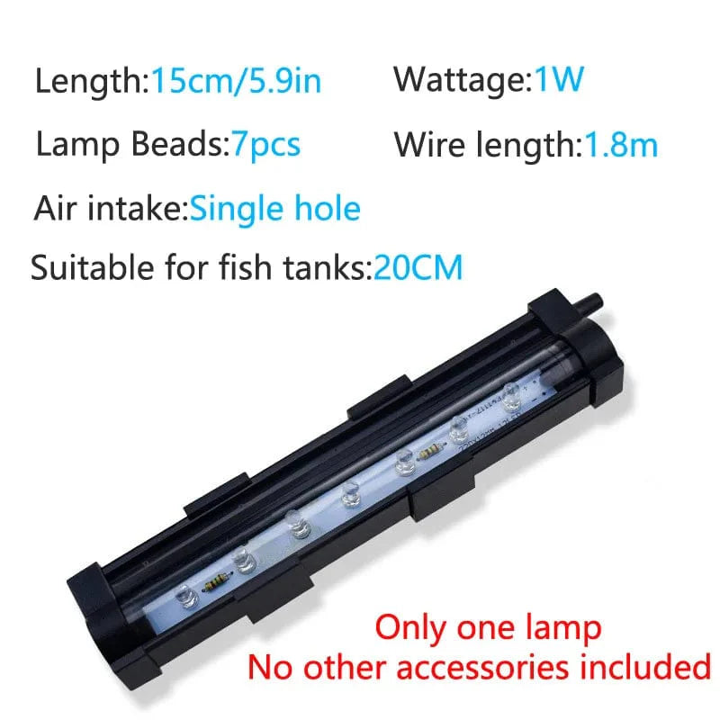 LED Luftbobbel Lys Akvarium Lamp Undervann Submersible Fisk Tank Lys Farge Endring Lager Oksygen for Fisk Tank | Luvikno