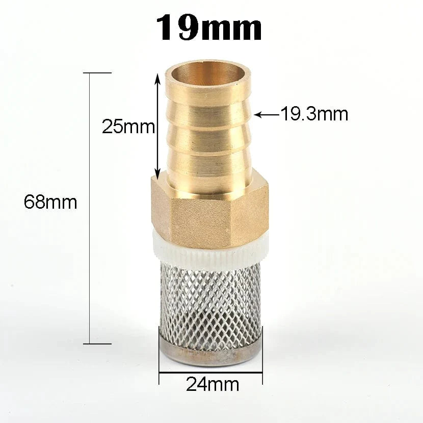 6-19mm Rustfritt Stål Nettfilter 1/2" hunn tomme hagevanning pumpe beskyttelseslange vannrensningsnett messingfilter | Luvikno