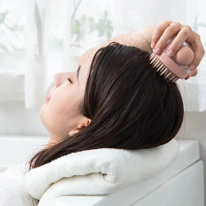 1pc Pet Bath Brush Soft Silicone With Shampoo Dispenser Gentle Massage For Grooming And Cleaning Fur And Hair | Luvikno