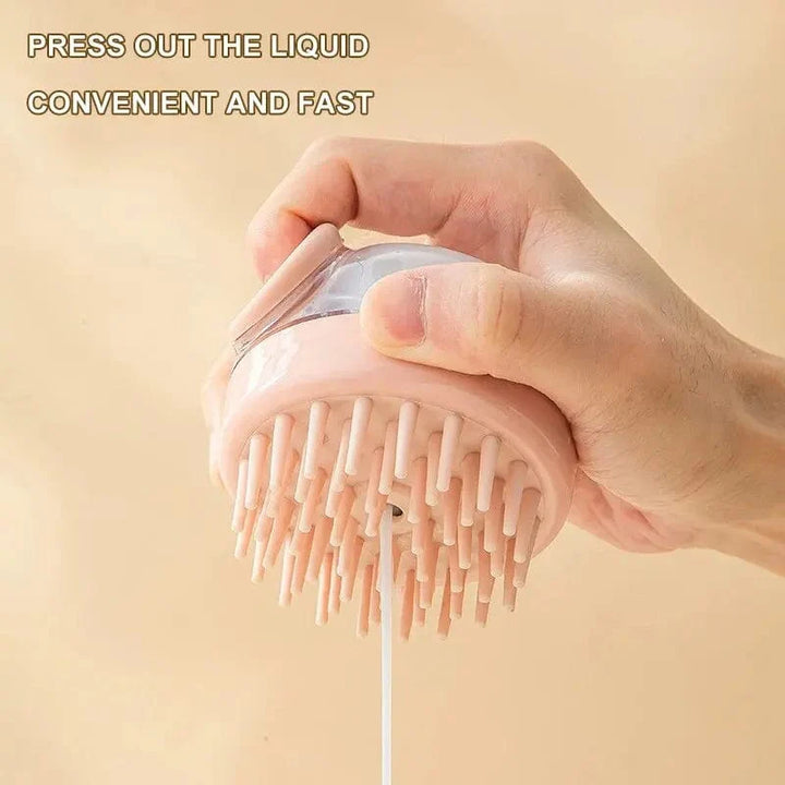 1pc Pet Bath Brush Soft Silicone With Shampoo Dispenser Gentle Massage For Grooming And Cleaning Fur And Hair | Luvikno