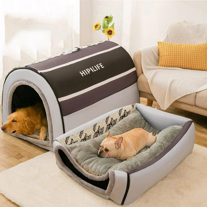 2022 Ny vinter varm sammenleggbar hundehus hundeseng kjæledyrprodukter små og mellomstore hunder varme kjæledyrprodukter valpehule sofa | Luvikno