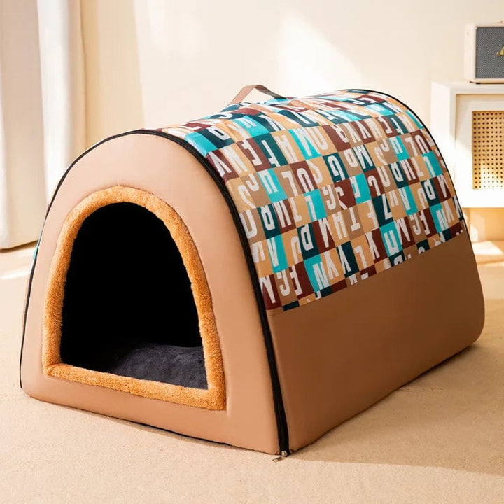2022 Ny vinter varm sammenleggbar hundehus hundeseng kjæledyrprodukter små og mellomstore hunder varme kjæledyrprodukter valpehule sofa | Luvikno