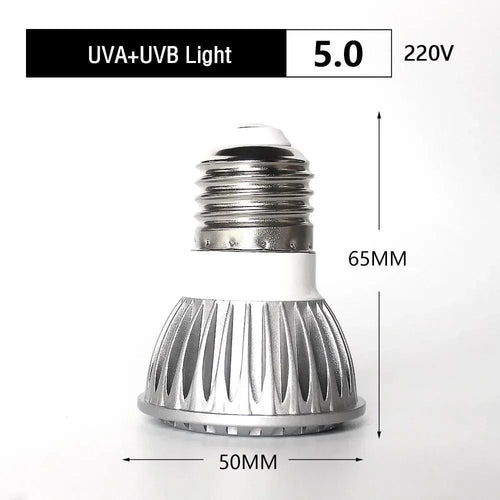 UVA + UVB LED Reptile Light Skilpad Solbadeplattform Full Spectrum Sollampe Solbade Varmlampe for Lizard Reptiler og Amfibier | Luvikno
